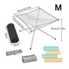 Snblzhef Portable Bonfire Campfire Fire Pit Collapsing Stainless Steel Mesh