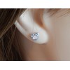 925 Sterling Silver Hypoallergenic Paw Print Stud Earrings (Choose Your