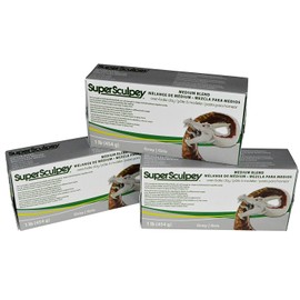 Sculpey Super Sculpturing Compound Medium Blend Gray Clay Pack of 3