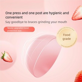 YANDY Cera de ortodoncia para aparatos dentales, gránulos de cera protectora, 180 paquetes higiénicos individuales, sabor fresa