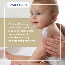 Oilatum Baby Naturally Nourishing Cream, Enriched with Natural Oatmeal, Provides Relief and Hydration for Up To 24 Hours, For Dry, Itchy and Eczema-Prone Skin, Suitable to Use from Birth, 1 x 350g