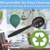 Extra Sturdy, Pro-Grade Plastic Soup Spoons 100 CT. Black, Heavy