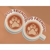 2 x 15cm Dog Friendly Static Vinyl Stickers - Cafe