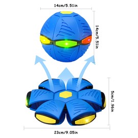 TOPJOWGA 2-in-1 Ball and Frisbee, Pet Toy Frisbee Ball, Dog Toy Ball Light Toy, Dog Frisbee Ball for Dogs and Children, Throwing and Playing