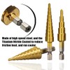 4 Pcs Step Drill Bit Sets,Cone Drill Bit Set,Hex Shank