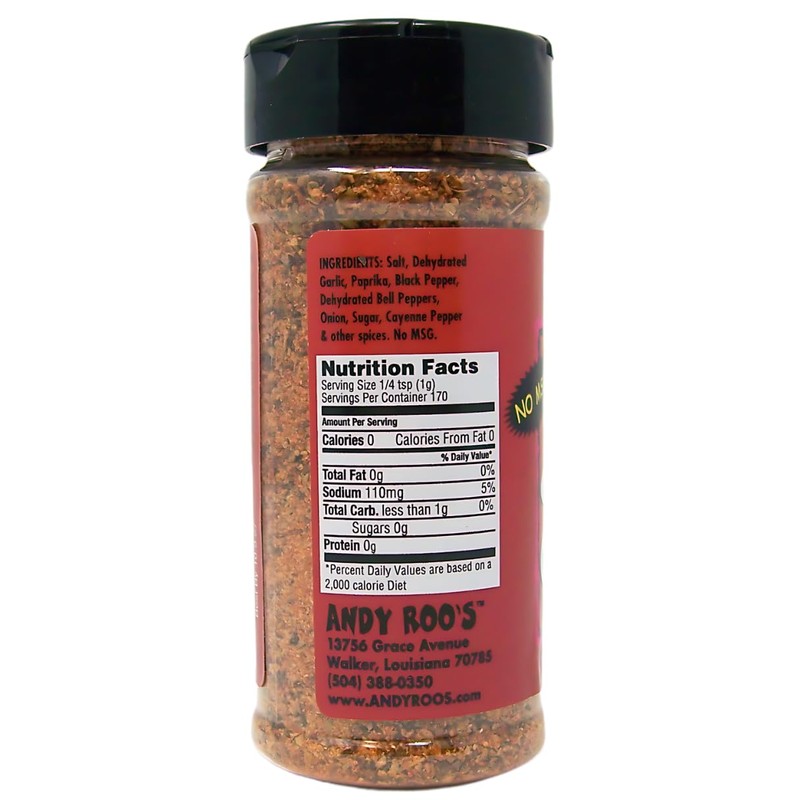 Andy Roo's Cajun Garlic Seasoning, 5 Ounces - No MSG