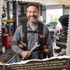 1 Pack Tool Vest with Leather, 33 Pockets with Removable
