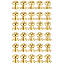 30Pcs Gold 0.37 Inch Mini Gold Drawer Knobs, Round Mini Cabinet Pulls Handles with 30pcs Screws for Wardrobe Bathroom Dresser Kitchen Desk Jewelry Box，Cabinet Hardware,Cabinet and Furniture Knobs