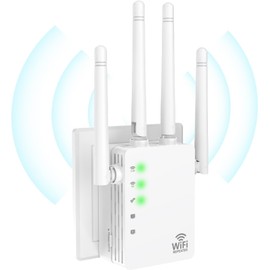 Extender 1200Mbps Dual Band WAN LAN Port, Through Wall Amplifier Internetfor Stable and Strong Coverage