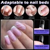 240pc Medium Gel Nail Tips Square Fake Nails Clear Press
