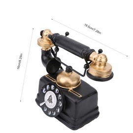 Jenngaoo Desk Ornament Antique Telephone, Retro Decorative Phone Model, Classic Phone Decorative Statue Artist Phone Figure Desktop Home Office Ornament - 7.28 x 6.29 Inches