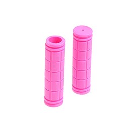 1 Pair Kids Bike Grips Anti-Slip Rubber Bike Handlebar Grips for BMX MTB Bicycle Mountain Bike Scooter Folding Bike (Pink)