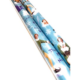 GCM Christmas Holiday Character Themed Wrapping Paper Bundle w/Exclusive Grancie's Stocking Stuffer (2 Rolls 20 SQFT Each Cut Lines On Reverse Side) Classic Characters from Christmas Stories