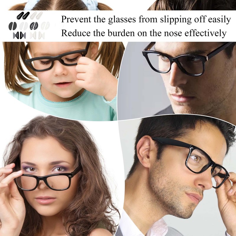 SooGree Adhesive Eyeglass Nose Pads, 8 Pairs Comfort Soft Silicone