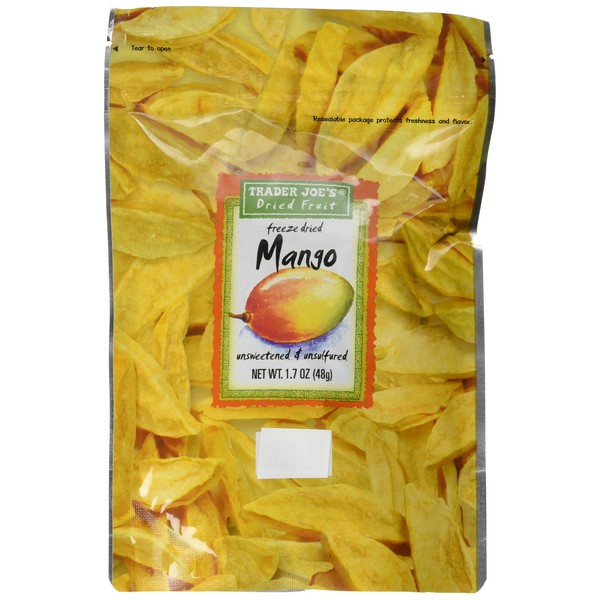 Trader Joe's Freeze Dried Mango Unsweetened & Unsulfured 1.7oz