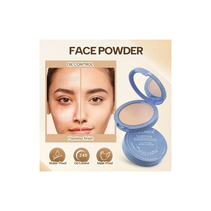 Base Maquillaje Polvo Compacto Fijador Matte 2pcs