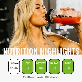 MuscleNh2 Muscle Nh2 Beef Protein Isolate Powder, Watermelon Flavour 900g, High Protein 90%, Collagen Protein, Clear Protein for Muscle Building, Fat Free, Dairy Free