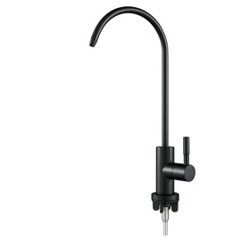 KEOKBON Drinking Water Faucet, Water Filter Faucet for Kitchen Sink, Water Purification Tap for Reverse Osmosis or Water Filter System, SUS304 Drinking Water Faucet (No Hot and Cold Water Tap) Black