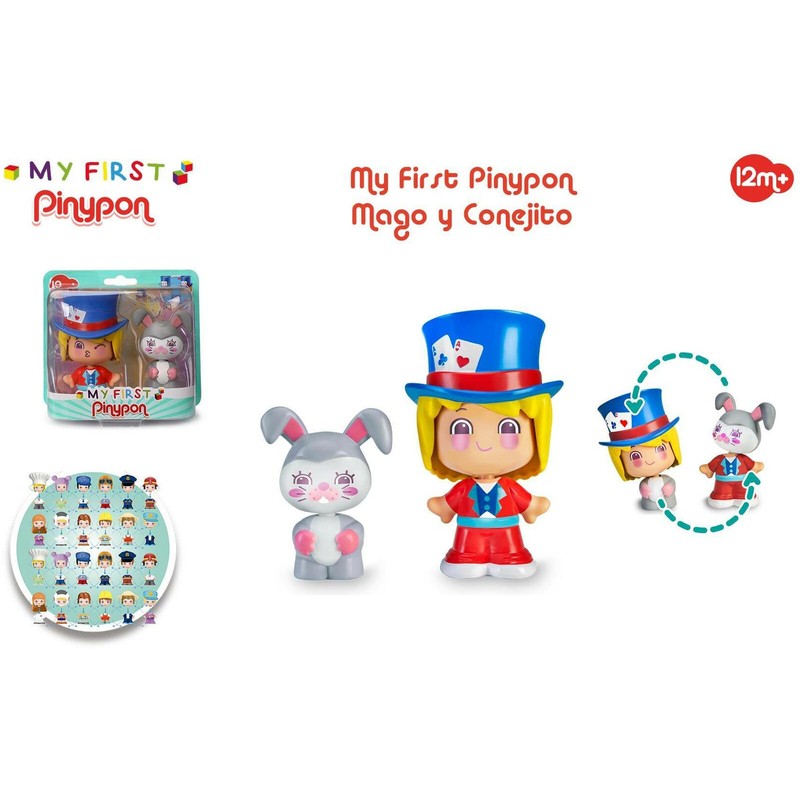 My First Pinypon 700017040 Wizard and Rabbit, 2 Mini Toy