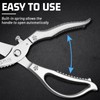 Kitchen Scissors for Chicken Poultry Shears: Heavy Duty Scissors Silver