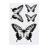 4 x 'Open Winged Butterfly' Temporary Tattoos - Water Resistant,