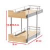 Sikarou Pull Out Cabinet Organizer,Heavy-Duty Slide Out Shelf, Wood and