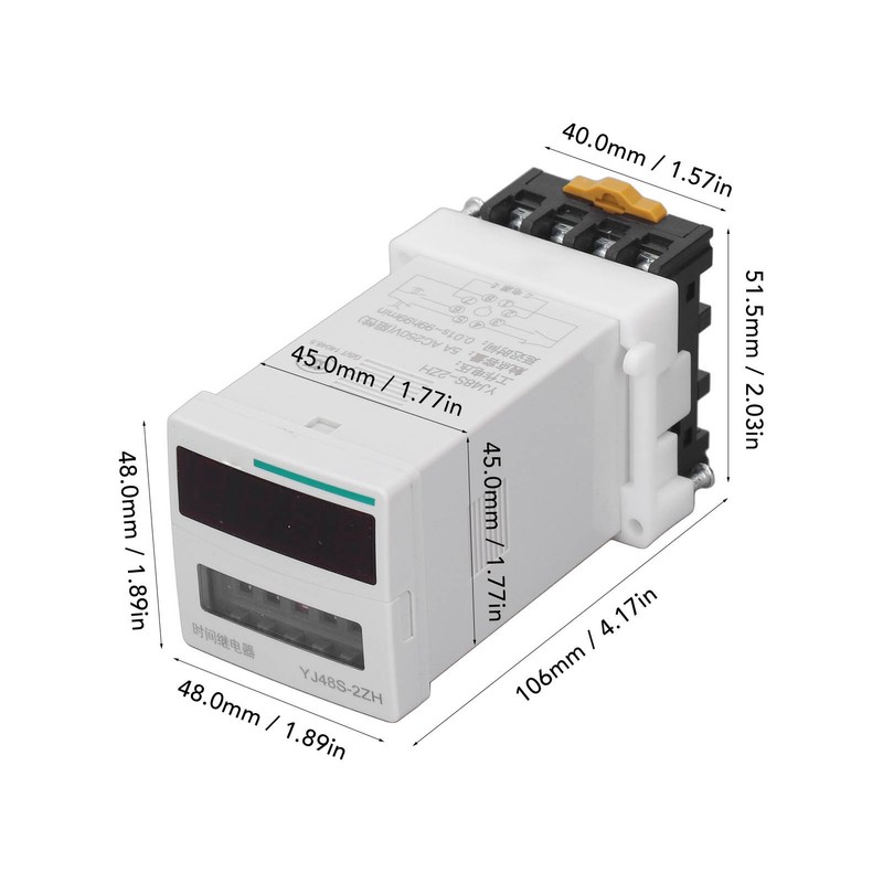 Time Relay 8 Pin 2 Sets 0.01S To 99H99MIN Programmable