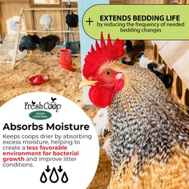Progressive Planet Fresh Coop Odor Control, 7lb Jug (Pack of 2) - Ammonia Neutralizer & Moisture Absorption for Poultry - Food-Grade Diatomaceous Earth & Citric Acid - Extends Bedding Life & Freshness
