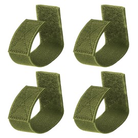 wisdompro 4 Pcs Elastic Belt Loop for 2" - 2.25" Wide Belt, Duty Belt Keeper Holder Loops for Police/Military/Tactics- Army Green