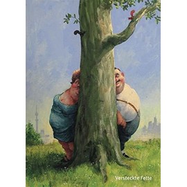 'Post Card A6 4770 "Rudi Hidden Fats The Writer. Artist: Beach Satire