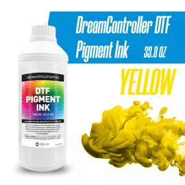 Dream Controller DTF Yellow Pigment Ink Premium Water Based Digital Inkjet Ink Refill 33.8 OZ