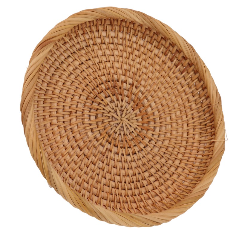 Rattan Fruit Tray Hand Woven Elegant Traditional Natural Rattan Serving