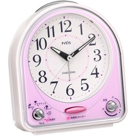 Seiko Clock Alarm Clock Analog 31-tune Melody Alarm Pyxis Pink NR435P SEIKO
