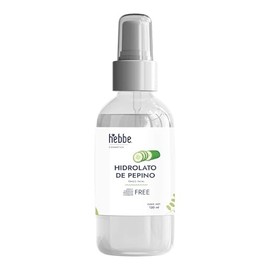 HEBBE Hidrolato De Pepino 120 Ml | Tónico Facial Refrescante | Reduce Ojeras | Equilibra pH | Piel Seca Y Sensible