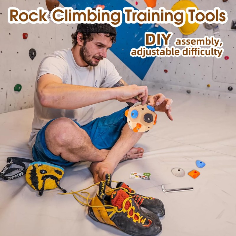 AUOQZ Handcrafted Boulder Blocks for Climbers 3D Rock Climbing Ball