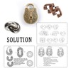 MHY 3 Pieces Large Size Brain Teaser Puzzles,Metal Cast Puzzle