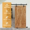 JUBEST 7.5FT Box Rail Exterior Barn Door Hardware Kit, Heavy-Duty