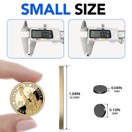 TRYMAG TRYMAG Small Black 360Pcs, 3x1mm Neodymium Magnets, Tiny Strong Round Rare Earth Mini Round Neodymium Magnets for Fridge, Office, Crafts, DIY, Science