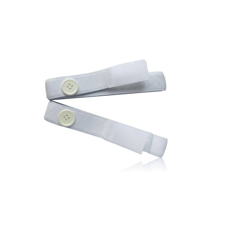 E&E Urine Leg Bag Holder Strap - Button Type, Non-Latex,