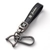 WiiFiive Leather Car Keychain for Yankees Baseball Fans, Yankees Metal