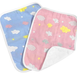 Soft & Waterproof Incontinence Bed Pad – 6-Layer Reusable Underpad, Breathable & Absorbent, Double-Sided Washable Protector for Kids, Adults & Pets (Cute Pink/Blue)