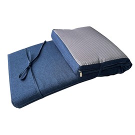 Piano Bench cushons for Indoor Furniture with Ties Non Slip Kitchen Dining Room Bench seat Cushion for Show Storage, Window, Settee, Ottoman (Navy Blue, 32 x 12 Inch)