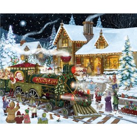 Vermont Christmas Company Santa's Express Christmas Jigsaw Puzzle 1000 Piece