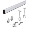 Furniture Pipe Oval Wardrobe Rail Metal Clothes Rail 1200 mm