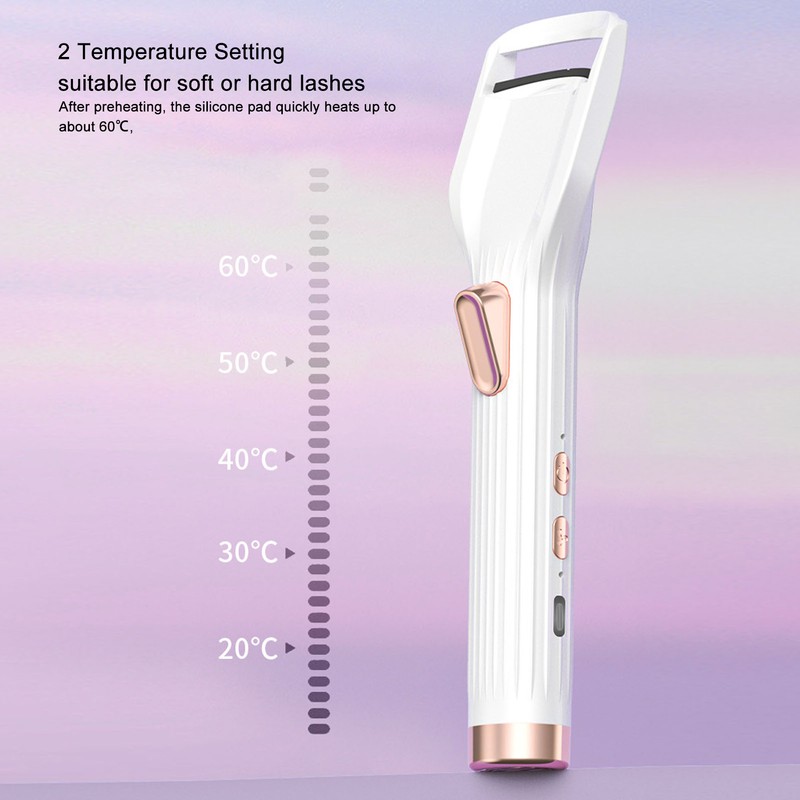 Heated Eyelash Curler Fast Heating Easy Control 2 Temperature Setting