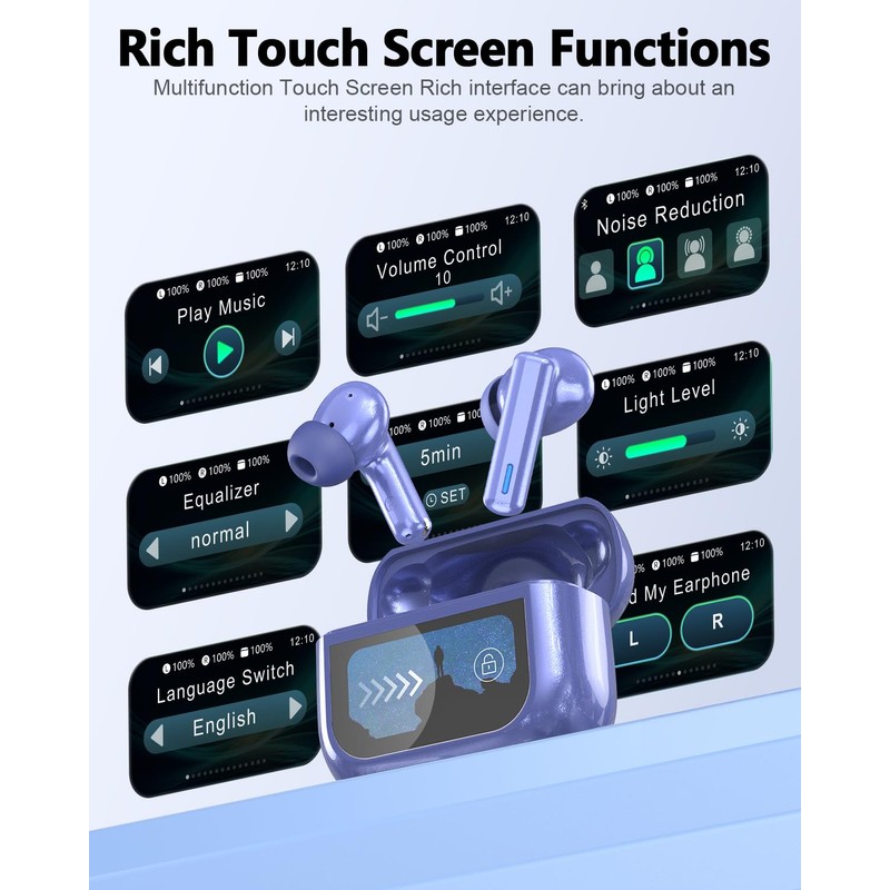 ZIUTY Wireless Earbuds, ANC ENC Noise Cancelling Ear Buds with