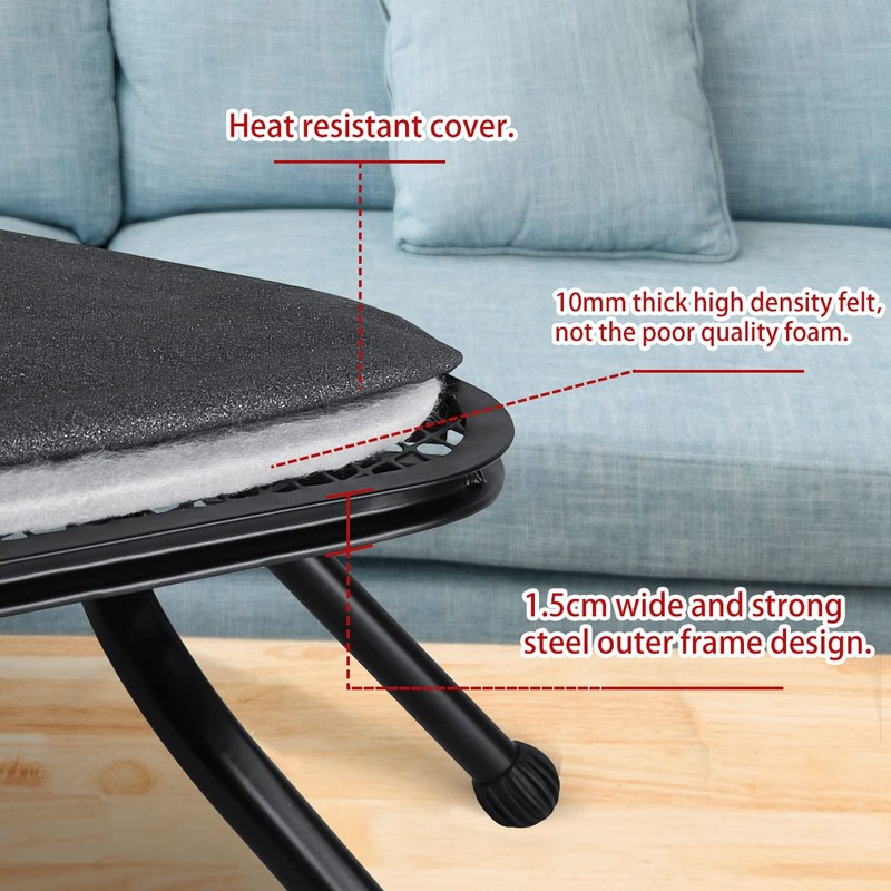 Duwee 14"x25" Table Top Ironing Board with Thicken Felt Padding,