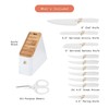 12 Piece Stainless Steel Knife Block Set, Soft-Grip Handles White
