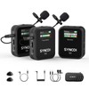 SYNCO Wireless Lavalier Microphone, G2(A2) 2.4G Dual Transmitter 48KHz 24Bit