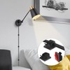 Dimmable Wall Lamp with Plug in Cord, ENCOMLI Plug in